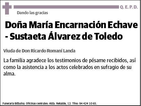 ECHAVE-SUSAETA ALVAREZ DE TOLEDO,ENCARNACION