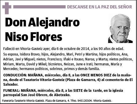 NISO FLORES,ALEJANDRO