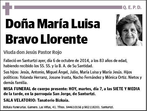 BRAVO LLORENTE,MARIA LUISA