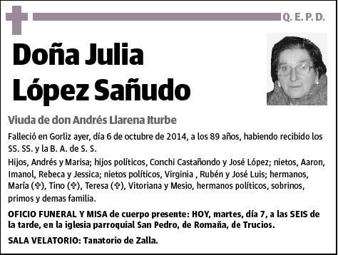 LOPEZ SAÑUDO,JULIA