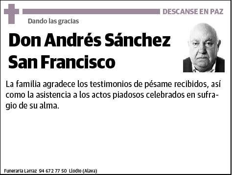 SANCHEZ SAN FRANCISCO,ANDRES