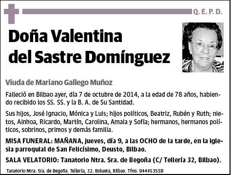 DEL SASTRE DOMINGUEZ,VALENTINA