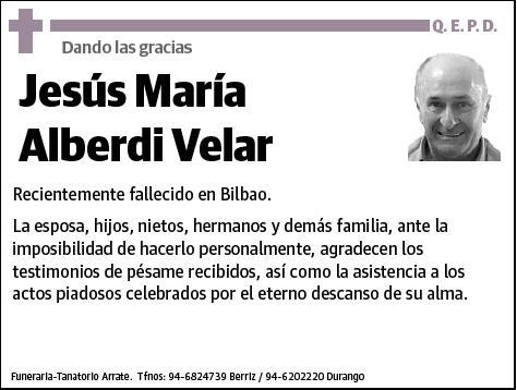 ALBERDI VELAR,JESUS MARIA