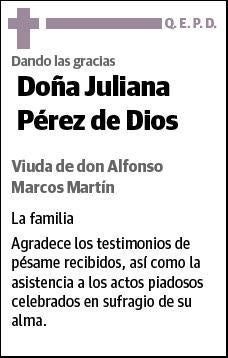 PEREZ DE DIOS,JULIANA