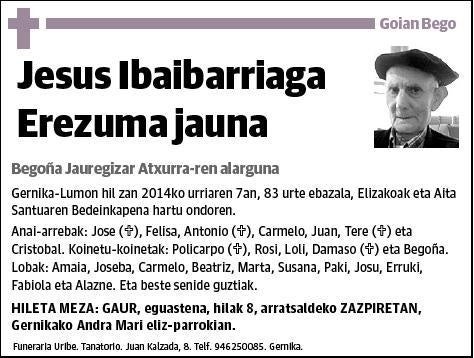 IBAIBARRIAGA EREZUMA,JESUS