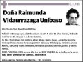 VIDAURRAZAGA UNIBASO,RAIMUNDA