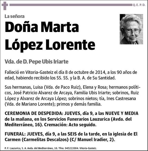 LOPEZ LORENTE,MARTA