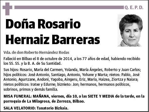 HERNAIZ BARRERAS,ROSARIO