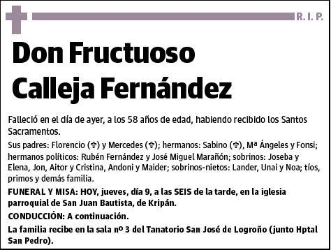 CALLEJA FERNANDEZ,FRUCTUOSO