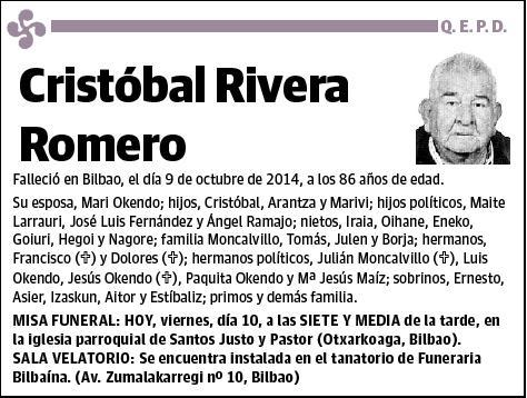 RIVERA ROMERO,CRISTOBAL