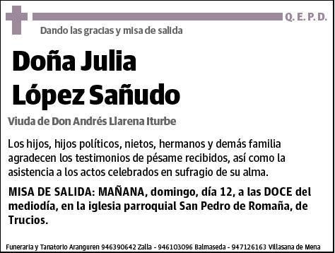 LÓPEZ SAÑUDO,JULIA