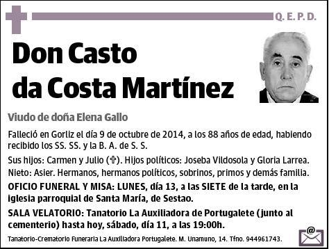 DA COSTA MARTINEZ,CASTO