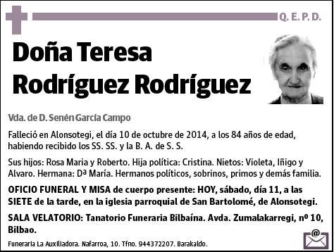 RODRIGUEZ RODRIGUEZ,TERESA