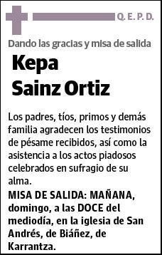 SAINZ ORTIZ,KEPA