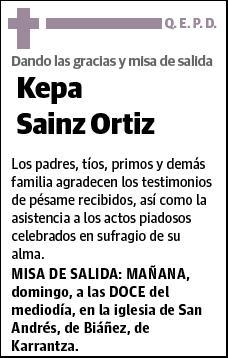 SAINZ ORTIZ,KEPA