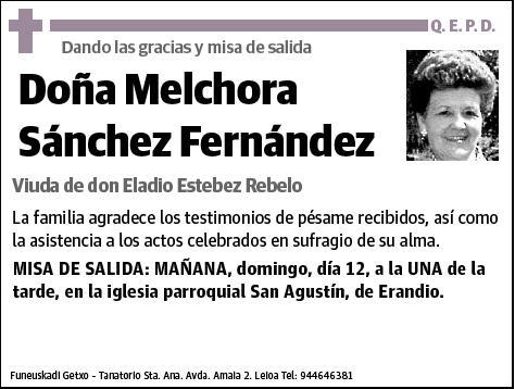 SANCHEZ FERNANDEZ,MELCHORA