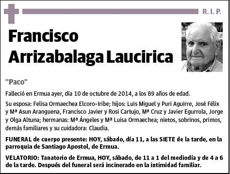 ARRIZABALAGA LAUCIRICA,FRANCISCO