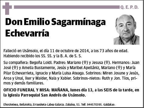 SAGARMINAGA ECHEVARRIA,EMILIO