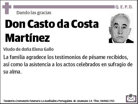 DA COSTA MARTINEZ,CASTO