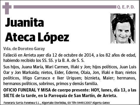 ATECA LOPEZ,JUANITA