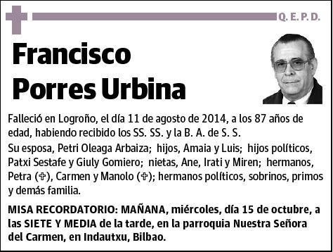 PORRES URBINA,FRANCISCO