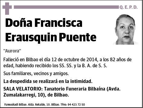 ERAUSQUIN PUENTE,FRANCISCA