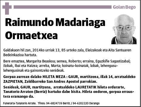 MADARIAGA ORMAETXEA,RAIMUNDO