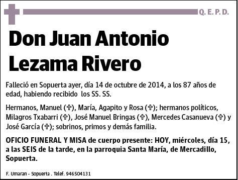 LEZAMA RIVERO,JUAN ANTONIO