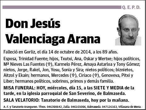 VALENCIAGA ARANA,JESUS