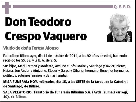 CRESPO VAQUERO,TEODORO