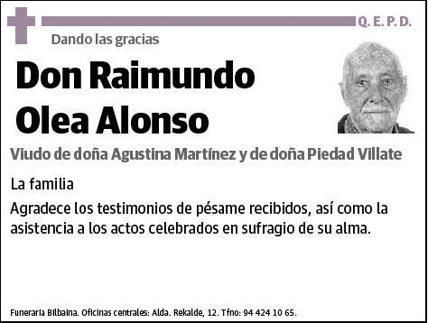 OLEA ALONSO,RAIMUNDO