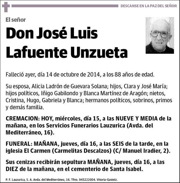 LAFUENTE UNZUETA,JOSE LUIS