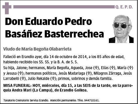 BASAÑEZ BASTERRECHEA,EDUARDO PEDRO