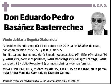 BASAÑEZ BASTERRECHEA,EDUARDO PEDRO