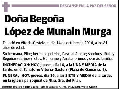 LOPEZ DE MUNAIN MURGA,BEGOÑA