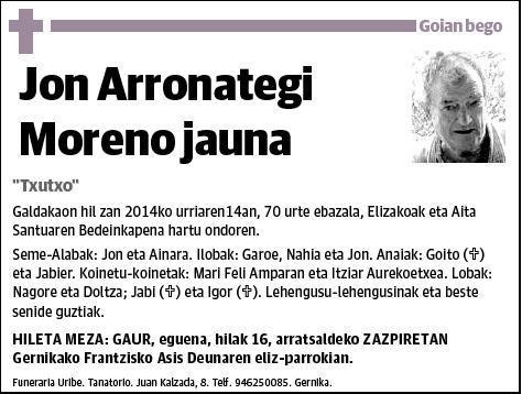 ARRONATEGI MORENO,JON