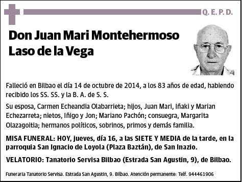 MONTEHERMOSO LASO DE LA VEGA,JUAN MARI