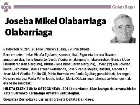 OLABARRIAGA OLABARRIAGA,JOSEBA MIKEL