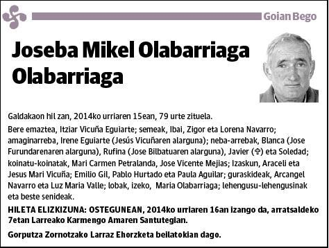 OLABARRIAGA OLABARRIAGA,JOSEBA MIKEL