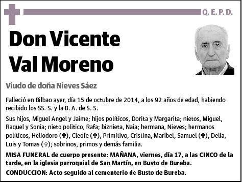 VAL MORENO,VICENTE