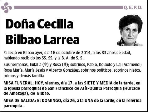 BILBAO LARREA,CECILIA