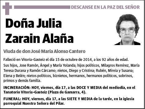 ZARAIN ALAÑA,JULIA