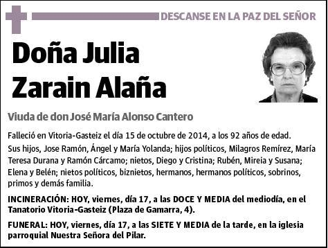 ZARAIN ALAÑA,JULIA