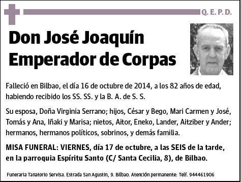 EMPERADOR DE CORPAS,JOSE JOAQUIN