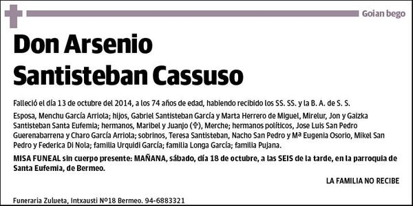 SANTISTEBAN CASSUSO,ARSENIO