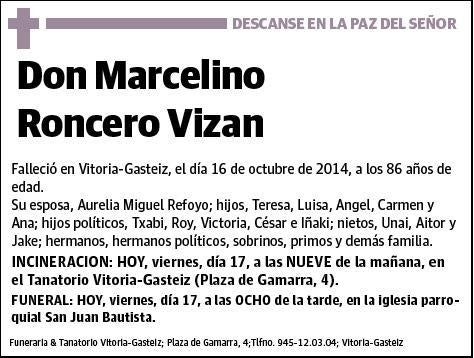 RONCERO VIZAN,MARCELINO