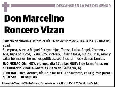 RONCERO VIZAN,MARCELINO