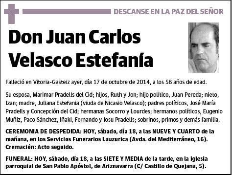 VELASCO ESTEFANIA,JUAN CARLOS