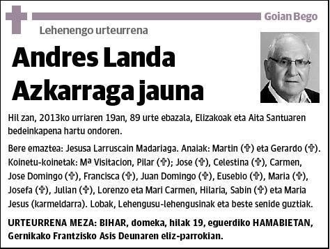 LANDA AZKARRAGA,ANDRES