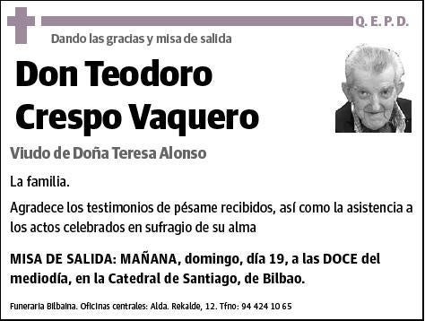 CRESPO VAQUERO,TEODORO